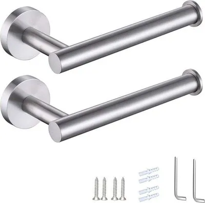 Productafbeelding van Famanu toiletrolhouders, set van 2 - Wandmontage, roestvrij staal SUS304