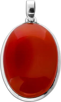 Produktbild von Carneol Anhänger Silber 925 orange roter Edelstein 45ct