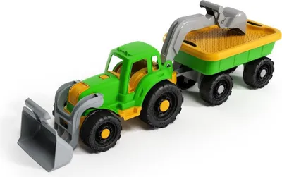Image de Tracteur avec chargeur et remorque