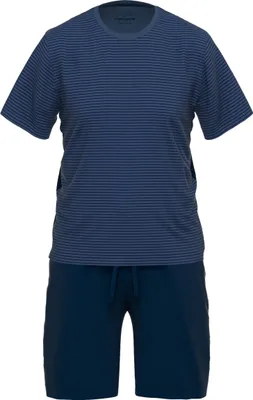 Produktbild von CECEBA Herren Schlafanzug, 2-tlg. Set - Shorty, kurz, Rundhals Blau L