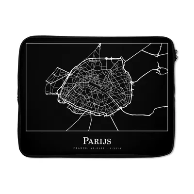 Produktbild von MuchoWow® Laptop Hülle 15 Zoll Paris - Karte - Stadtplan Laptoptasche - Laptoptasche - Sleeve - Rundum-Schutz