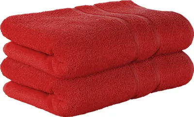 Produktbild von StickandShine 2er SET Premium Frottee Badetuch 100x150 cm in rot  in 500g/m² aus 100% Baumwolle