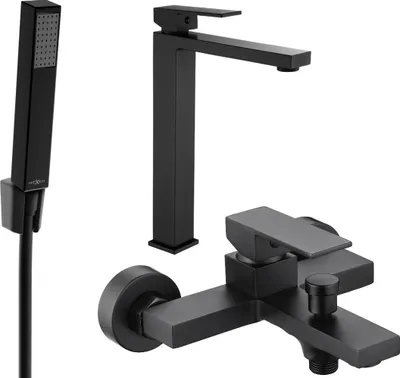 Produktbild von Mexen Uno R77 Badewannenset, Schwarz - 71413R77-70