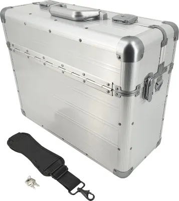 Produktbild von SONOVO Pilotenkoffer ANTARES – Matt Silbernes Aluminium 47 x 38 x 20 cm