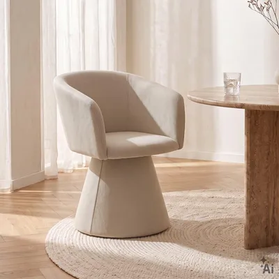 Produktbild von Esszimmerstuhl ALTO gepolstert, Beige - Polsterstuhl mit konisch geformtem Standfuß, komfortable Polsterung mit Stoffbezug