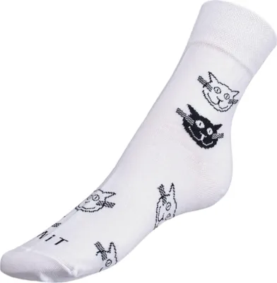 Produktbild von Weiße Katzensocken - 35-38 - Weiß,Schwarz