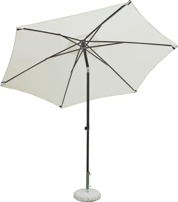 Immagine prodotto di Milani Home - ombrellone da giardino diametro 3 m con palo centrale in alluminio, telo ecrù in poliestere, per terrazzo, bar e ristorante