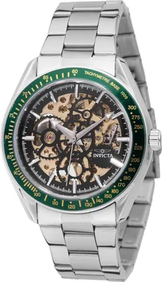 Produktbild von Invicta Objet D Art 69452 Herrenuhr - Automatisches Werk - Edelstahl mit schwarzem Zifferblatt - 43 mm
