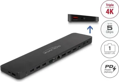 Immagine prodotto di DeLOCK 88050 laptop-dockingstation & portreplikator Andocken PCIe Schwarz (88050)