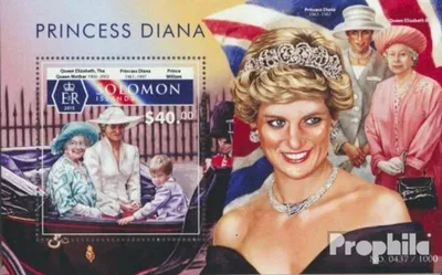 Produktbild von Briefmarken Salomoninseln 2015 Mi Block 471 (kompl. Ausg.) postfrisch Prinzessin Diana