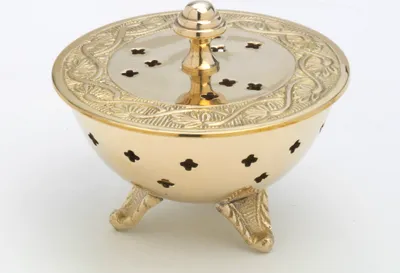 Produktbild von Räucherschälchen-Dreifuß D 10 cm, Messing, gold, für Räucherkohle