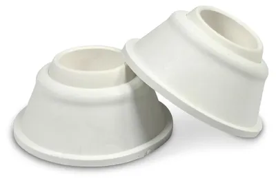 Produktbild von Fuß für Hochbeckenleiter mit Kugel 43mm weiß (2 Stk.)