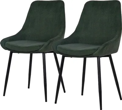 Produktbild von home24 Polsterstuhl - 2er-Set - Cord-Samt