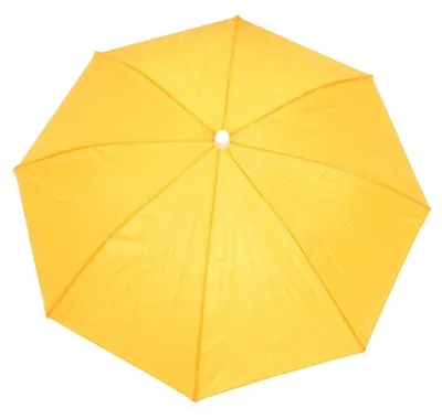 Image de Chapeau parapluie en polyester, couleur jaune, diamètre 55 cm