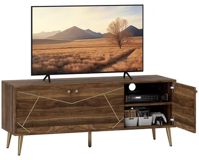 Image de Meuble TV - Meuble de télévision - Rangement TV - Meuble multimédia - Support TV - Adapté aux télévisions jusqu'à 60 pouces