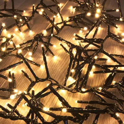 1200er Cluster-Lichterkette LEDs Innen und Außen warmweiß