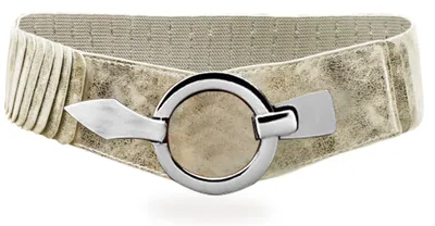 Image de Ceinture élastique pour femmes Gloop, largeur de 6 cm, ceinture ventrale argentée