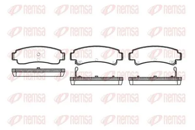 Produktbild von REMSA Bremsbeläge Satz Hinten Bremsklötze für NISSAN SUNNY II Coupe (B12) 0302.02