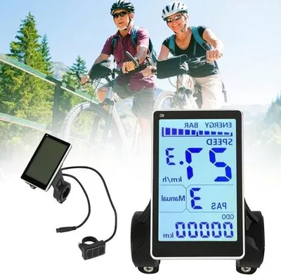 Produktbild von LCD-Display für Elektroroller, Fahrradtacho, ABS-Bildschirm, Bedienfeld mit wasserdichtem 6-poligem Stecker für 24 V, 36 V, 48 V und 60 V
