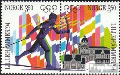 Produktbild von Briefmarken Norwegen 1993 Mi 1139-1140 Paar (kompl.Ausg.) postfrisch Winterspiele 94