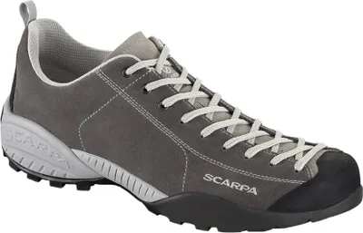 Graue Lifestyle-Schuhe für Damen "Mojito" von Scarpa mit hellen Schnürsenkeln und Gummisohle.