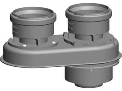 Zdjęcie produktu dla Adapter przyłączeniowy Wolf DN60/100 do 2x DN80