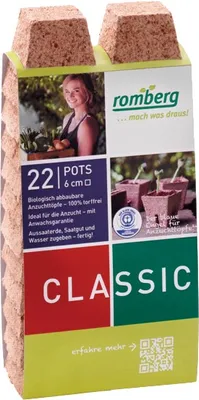 Immagine prodotto di Romberg CLASSIC vasi per semi quadrati da 6 cm - confezione da 22 pezzi