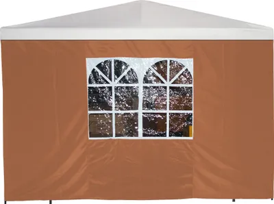 Produktbild von DEGAMO Pavillon Seitenwand/Seitenteil mit Fenster, 3x1,9m, Polyester terracotta