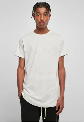 Produktbild von Urban Classics TB638 | Shaped Long Tee Herren T-Shirt - Farbe: lightgrey - Größe: 5XL