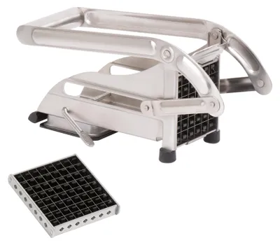 Image de Coupe-frites ménager inox sur ventouse - 2 couteaux