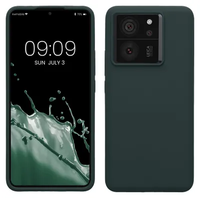 Produktbild von kwmobile Handyhülle für Xiaomi 13T / 13T Pro Hülle - Case Silikon - Kabelloses Laden - Schutzhülle Cover in Moosgrün