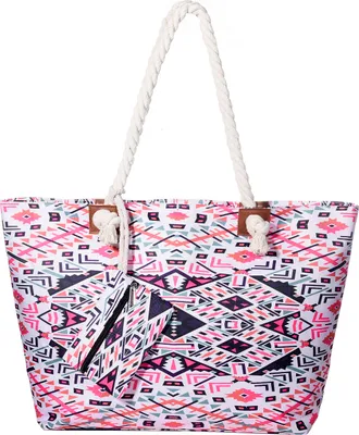 Produktbild von Große Strandtasche wasserabweisend mit Reißverschluss - Kaleidoskop