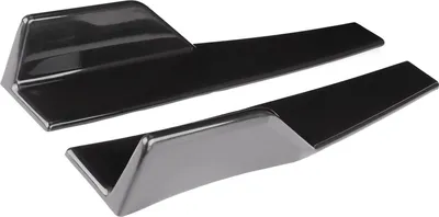 Zdjęcie produktu dla Para uniwersalnych progów bocznych, rocker, splitter, winglet, dyfuzor skrzydła, zestaw karoserii, czarny połysk, 17,7 x 3,3 cala