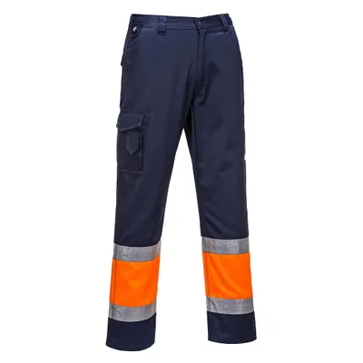 Immagine prodotto di Portwest E049 Pantaloni da combattimento ad alta visibilità a 2 colori arancio/navy taglia M