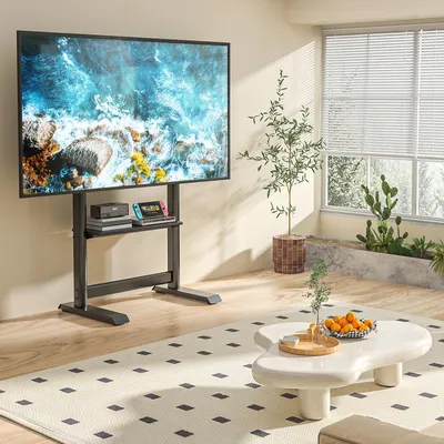 Produktbild von TVON TV Ständer TV Bodenständer für 60 bis 86 Zoll Fernseher bis 68kg Max. VESA 800x600mm Schwarz