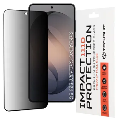 Zdjęcie produktu dla Techsuit 111D Privacy szkło prywatyzujące z Samsung Galaxy S26 - czarne