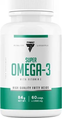 Produktbild von Trec Nutrition Super Omega-3 (60 Caps) Unflavoured - Vitamine, Mineralien & Gesundheit - Fettsäuren