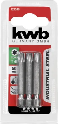 Obrázek produktu pro Skruvgrieza uzgalis 1/4'' T40 50mm 3gab. 121340