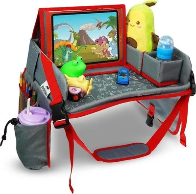 Productafbeelding van Famanu kinderzitje tafelplaat - reistafel voor kinderen - activiteiten voor vliegtuigreizen en autoritten