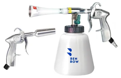 Image de Benbow Pistolet de nettoyage à air comprimé Nettoyeur d'intérieur Avec effet Tornado + Pistolet de soufflage à air comprimé Avec buse Venturi Pistolet de lavage haute pression Nettoyeur de meubles rembourrés