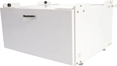 Produktbild von Waschmaschinenunterschrank HWC-E50, Sockel Podest Erhöhung Untergestell, Schublade 33x61x52cm  weiß