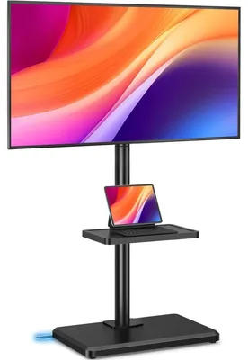 Produktbild von Fernsehständer Bodenständer TV-Ständer Fernsehtisch - Höhenverstellbar - 26 bis 55 Zoll - Schwarz - Für Wohnzimmer