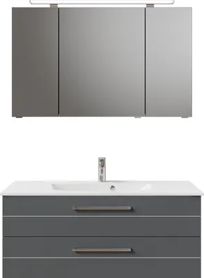 Produktbild von PELIPAL Serie 6025 SET-045-099 Block bestehend aus: Waschtisch, Waschtischunterschrank, Spiegelschrank  / 117cm