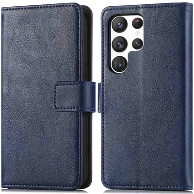 Imagen del producto de Funda Tipo Libro de Lujo para Samsung Galaxy S23 Ultra - Azul oscuro