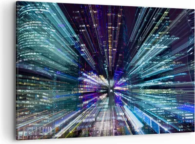 Produktbild von Bild auf Leinwand - Leinwandbild - Abstraktion modern - 100x70cm - Wand Bild - Wanddeko - Leinwanddruck - Bilder - Kunstdruck - Wanddekoration - Leinwand bilder - Wandkunst - AA100x70-4044