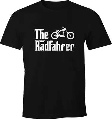 Produktbild von Herren T-Shirt The Radfahrer Chopper Biker Motorrad Fun-Shirt Moonworks® schwarz XS