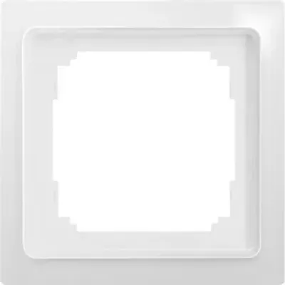 Obrázek produktu pro Univerzální rám jednoduchý 55x55mm ř/lesk - Rám 1-gang bílý R1UE55-wg