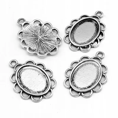 Produktbild von MIXFORM Anhänger Fassung für Cabochon Metall Oval