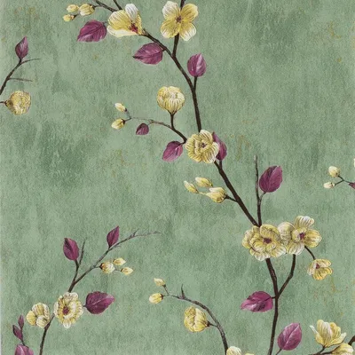 Produktbild von PromoHome® Selbstklebende Tapete mit grünem Blumenmuster - 44 cm x 3 m