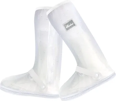 Produktbild von Nepromokavé návleky na boty do deště, protiskluzové outdoorové návleky, opakovaně použitelné, návleky na boty do deště a sněhu, bílé